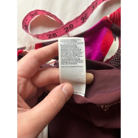 Athleta Clean Full Bikini Bottom Floral Size XL Quick Drying UPF50+ Recycled - Picture 5 of 5